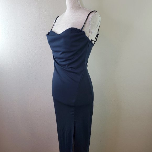 Forever 21 Womens Strapy Thigh Slit Bodycon Dress - Picture 6 of 8